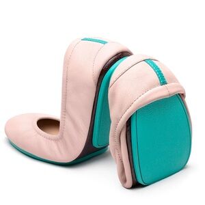 Tieks Ballerina Pink Foldable Ballet Leather Flats Excellent Condition - 6